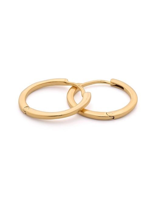 Nellou Jewellery Metallic Nell Hoop Earrings Plated Sterling Large