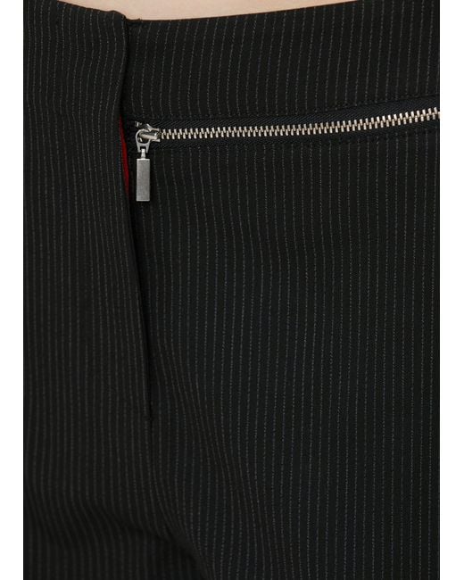 Pcfg Black Zip Detail Skinny Flare Pant