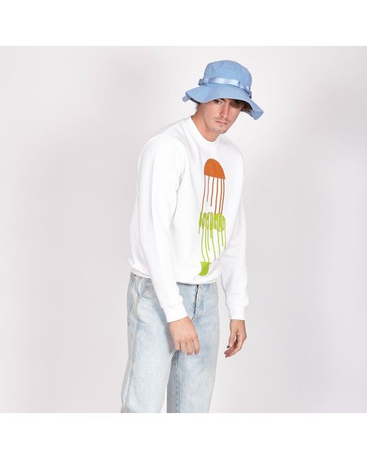 SOHUMAN White Uvesa Organic Cotton Sweatshirt