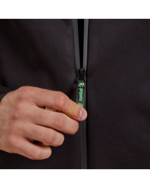 NUMBAT Black Performance Full Zip Jacket for men