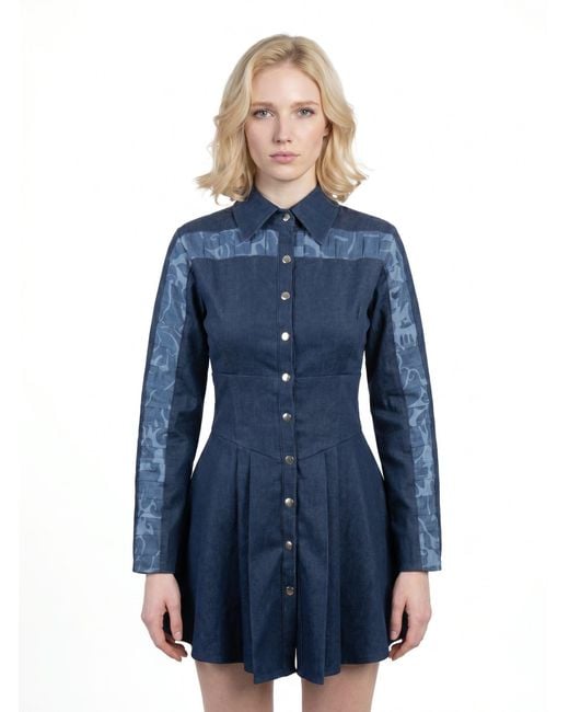 GUILLAUME ALEXANDRE Blue Kacey Dress
