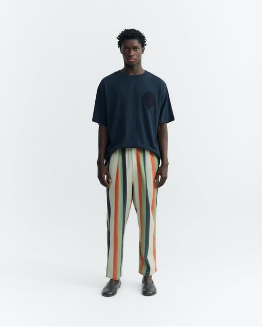 Thinking Mu White Loose Pants Luc for men