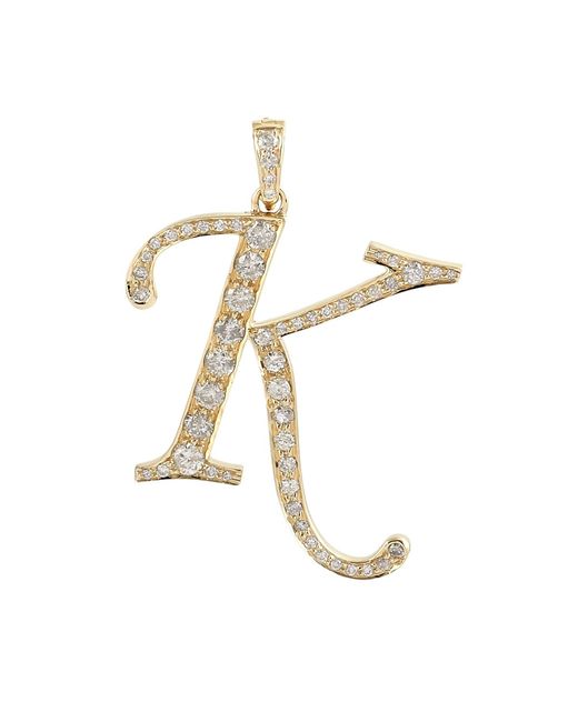Artisan Metallic Diamond Letter “K” Initial Pendant