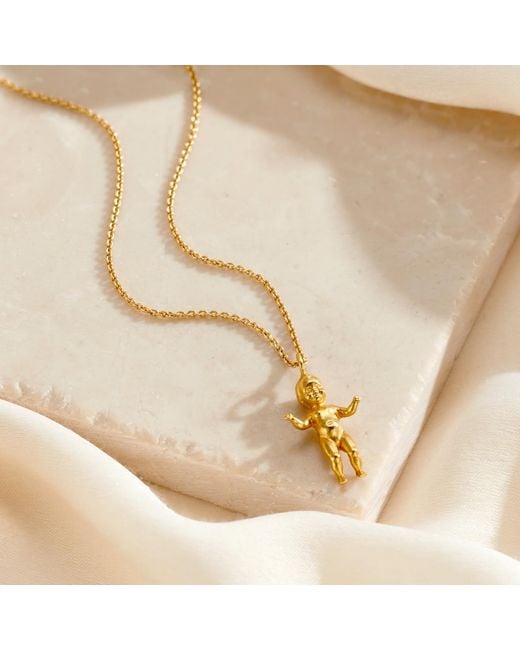 Posh Totty Designs Metallic Plated Lucky Baby Charm Necklace