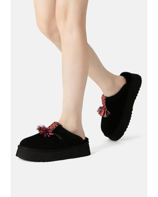 EverAu Australia Black Caspian Platform Slippers