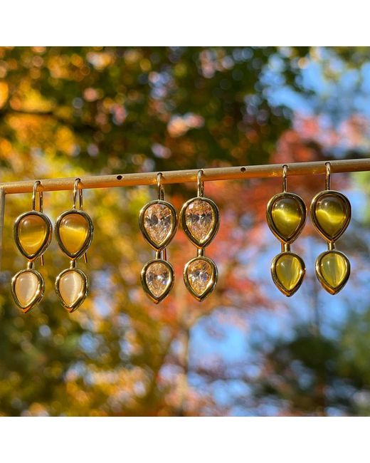 Hye Jane Jewelry Metallic Roma Double Pear Earrings