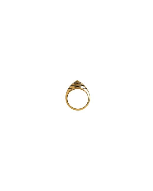 Gutta Design Metallic Dome Ring Plated
