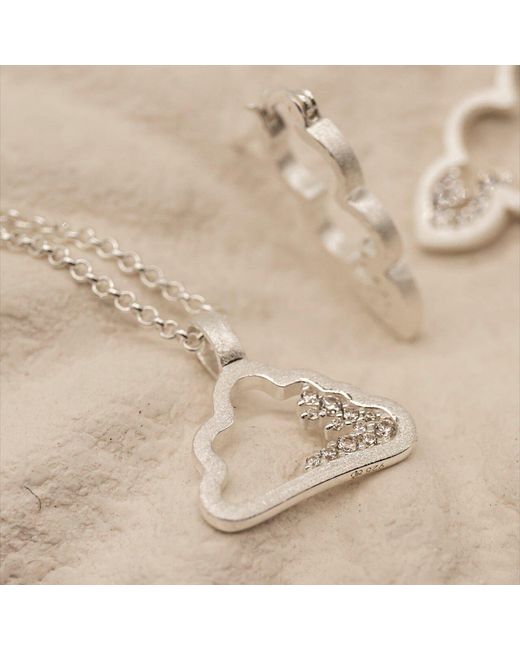 Claire Hill Designs Metallic Sparkly Cloud Charm Necklace