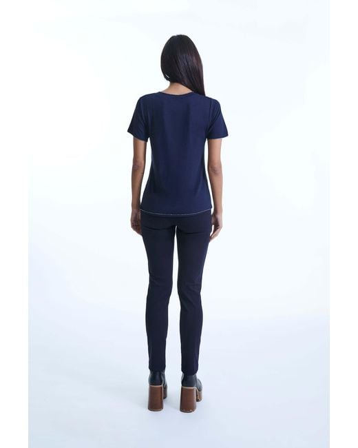 James Lakeland Blue V-Neck T-Shirt