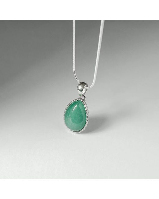 Charlotte's Web Jewellery Green Aventurine Strength Sterling Necklace