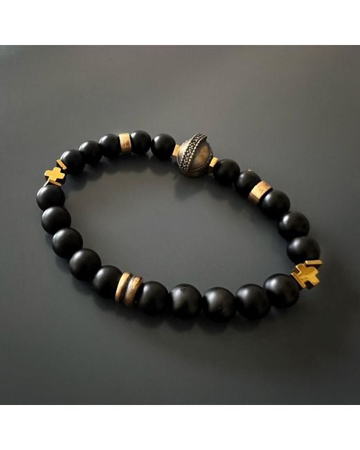 Ebru Jewelry Black Vibe Gladiator Bracelet for men