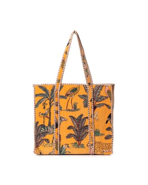 Conscious Yoga Collective Orange The Ultimate Jungle Velvet Tote