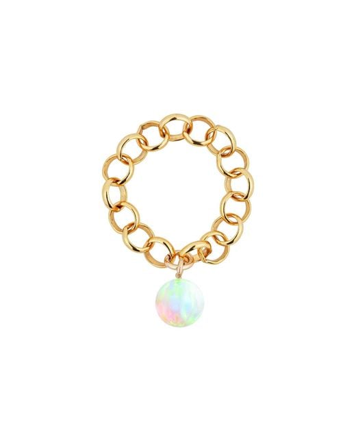 Ora Pearls Metallic Aelia Sea Opal Chain Ring
