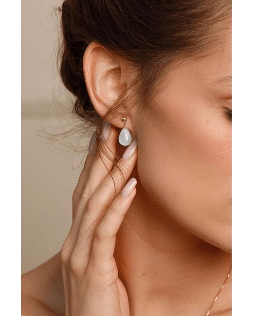 Katy Faye Blue Neutrals March Aquamarine Earrings