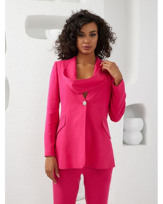 Lumina Eligma Pink Shawl Suit Pants