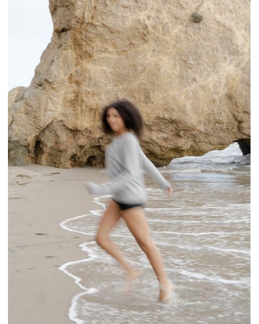 Catnip and Seaweed Gray The Broken Shell Cashmere Sweater