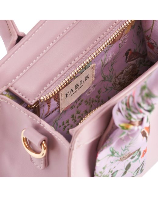 Fable England Pink Fable Meadow Creatures Orchid Bouquet Mini Structured Tote