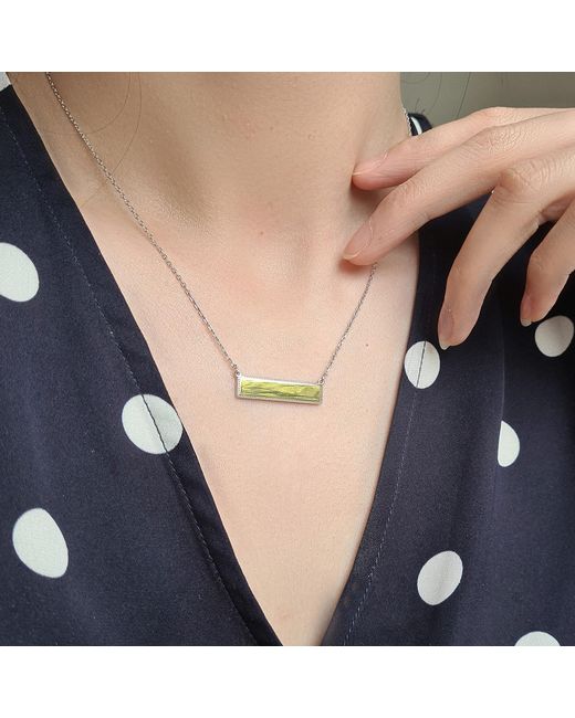Janus Edinburgh Metallic Facade Of Balance Reversible Simple Bar Necklace
