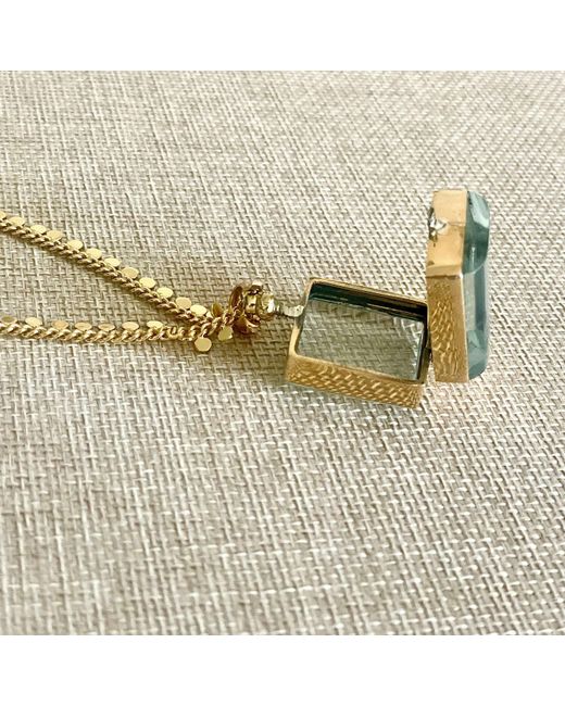 Persia Dona Jewelry Metallic Vintage Square Locket Necklace