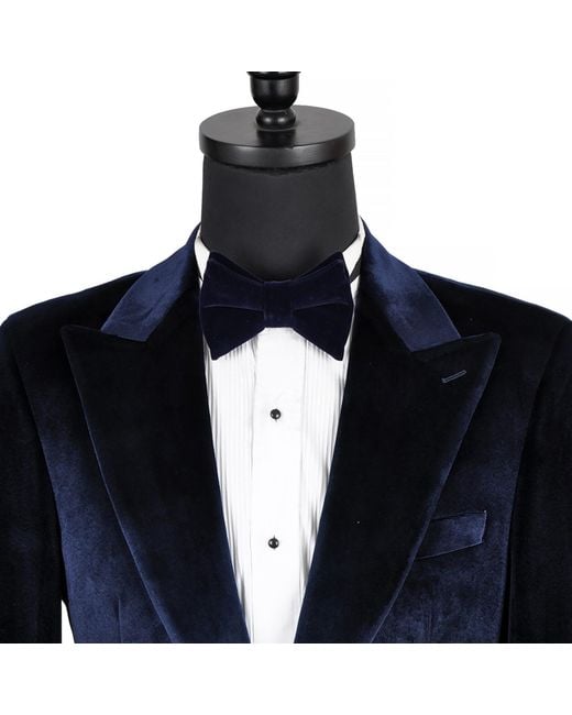 DAVID WEJ Blue Maison Velvet Blazer – for men