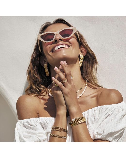 ARMS OF EVE White Neutrals Jagger Sunglasses