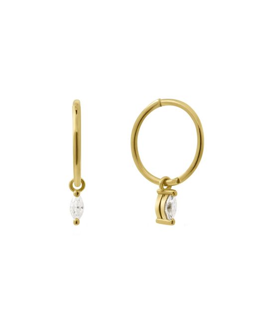 Lee Renee Metallic Moissanite Clicker Hoop Earrings
