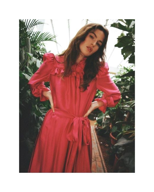 Lisa The Label Pink Le Jardin Long Plumerella Dress