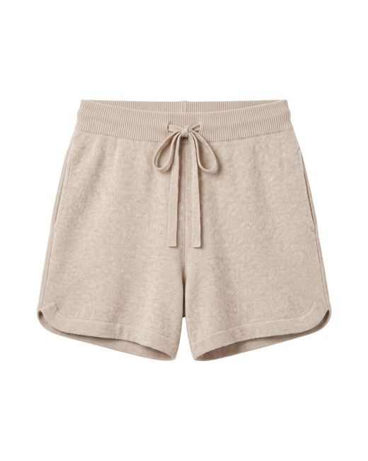 Brodie Cashmere Natural Bermuda Cashmere Shorts