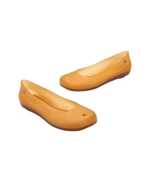 Melissa Orange Nova Ultragirl Ballet Flats