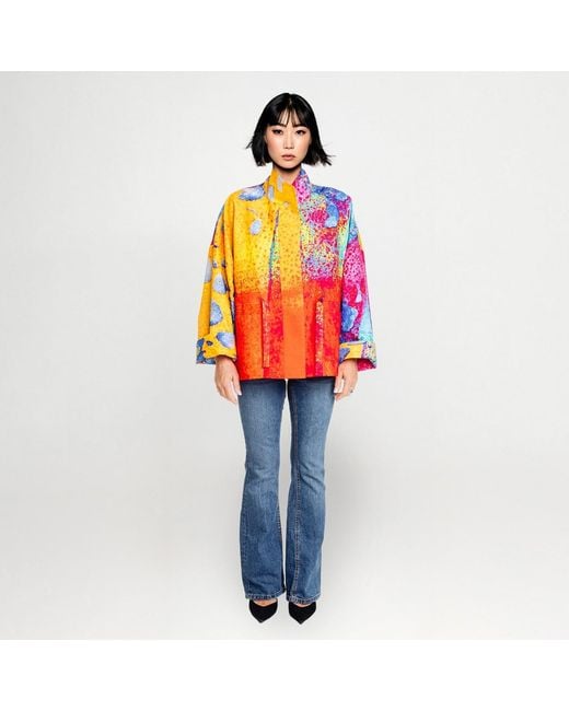 Maxjenny Red Square Boxy Jacket Print