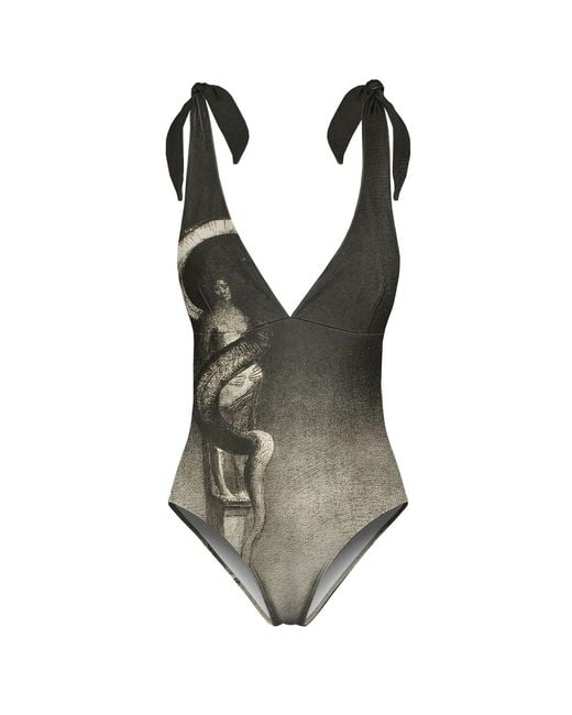 Aloha From Deer Green Serpent Halo One Piece Swimsuit