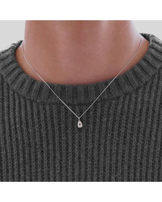 Punchi Metallic Ruby Droplet Necklace