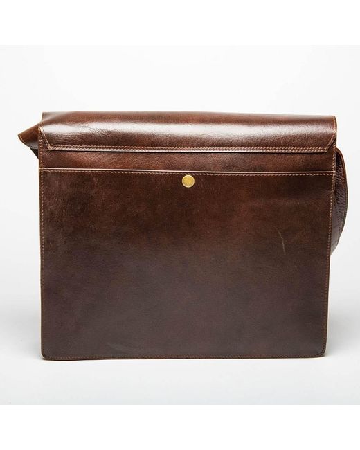 Hides Leather Co. Brown Handmade Leather Messenger Bag, Travel Laptop Briefcase for men