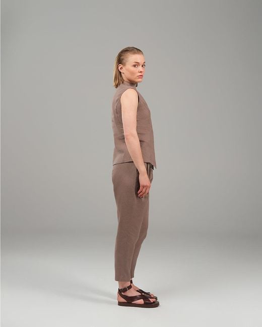Lumina Eligma Pink The Isla Linen Vest Ensemble