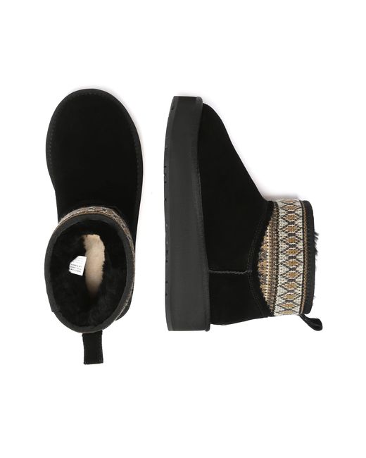 EverAu Australia Black Plover Ankle Platform Boots