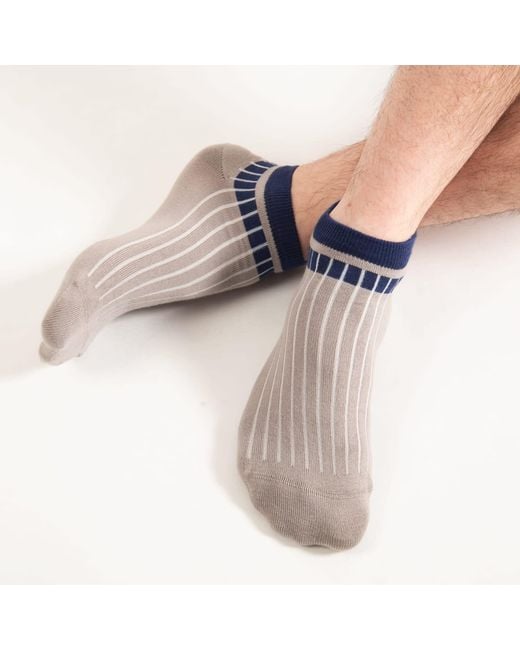 Peper Harow - Made in England Blue Old School Trainer Socks Bundle for men