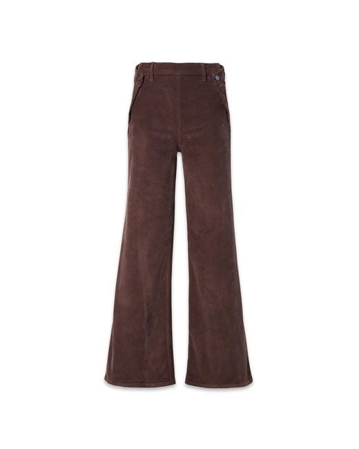 NOEND Brown Dina High Waisted Wide Corduroy