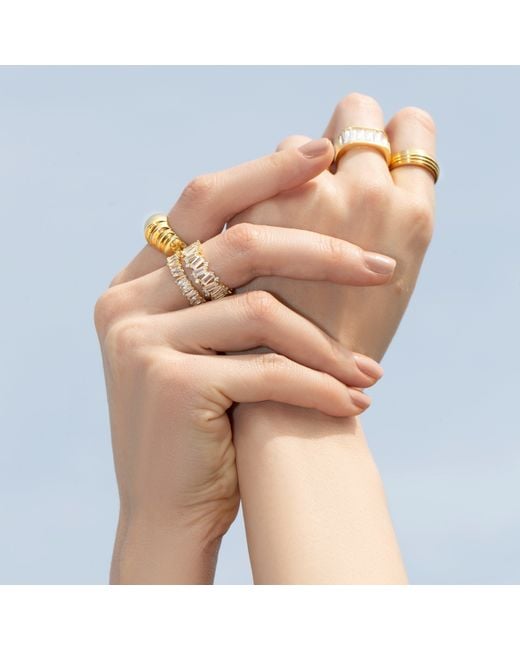 Argento Vivo Metallic Karla Baguette Ring