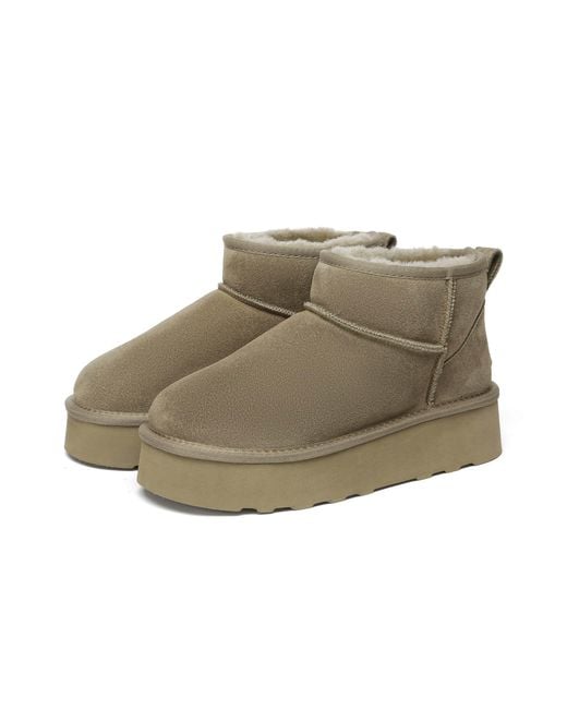 EverAu Australia Brown Heron Ultra Mini Platform Boots
