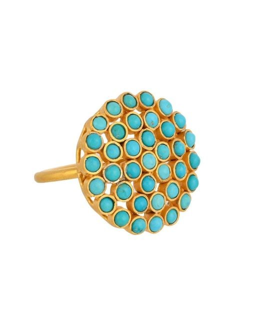 Opium Jewels Blue Starburst Ring