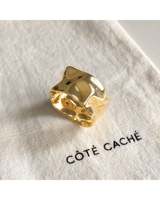 Cote Cache Metallic Wave Ring