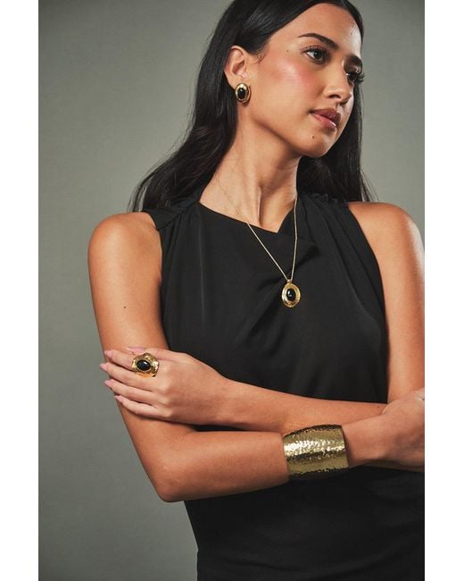 Argento Vivo Metallic Terra Studs — Onyx