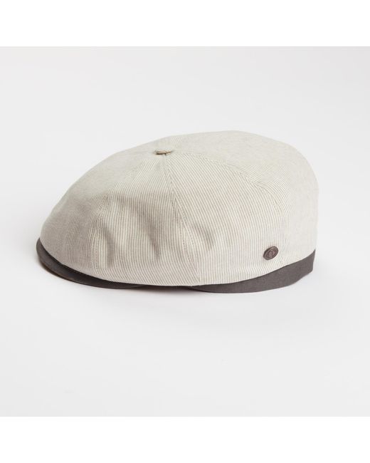 Dasmarca Hats Multicolor Neutrals Raggie Natural Linen Cotton Summer Italian Flat Cap For for men