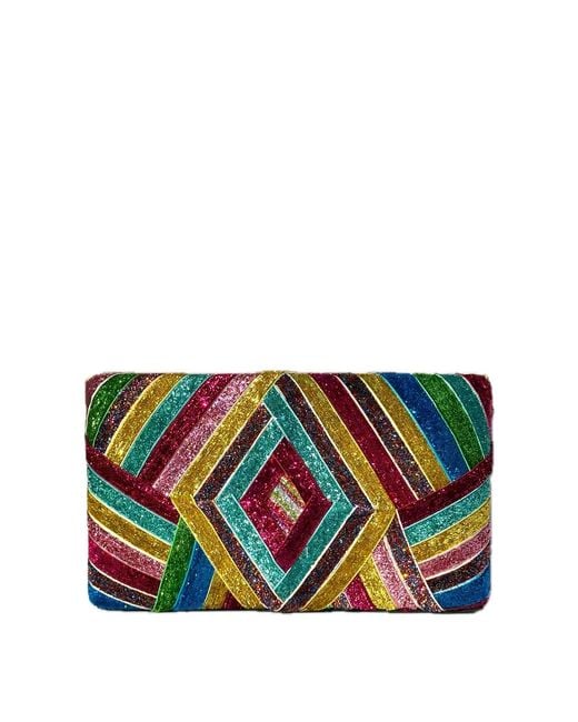 Simitri Multicolor Prism Diamond Clutch