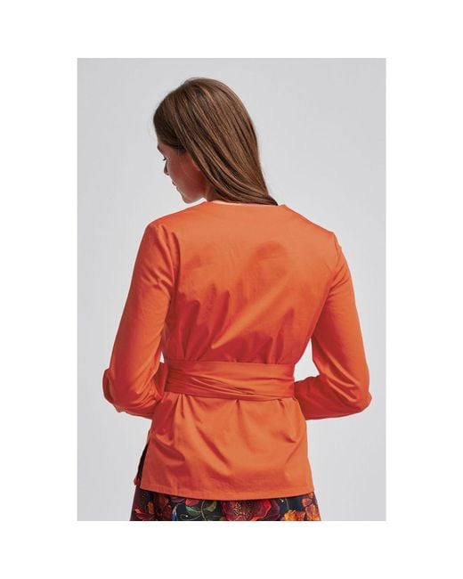 Marianna Déri Orange Wrap Blouse