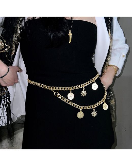 Indigolush Metallic Chain Belt