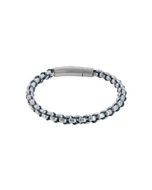 Tateossian Blue Thompson Box Chain Bracelet for men