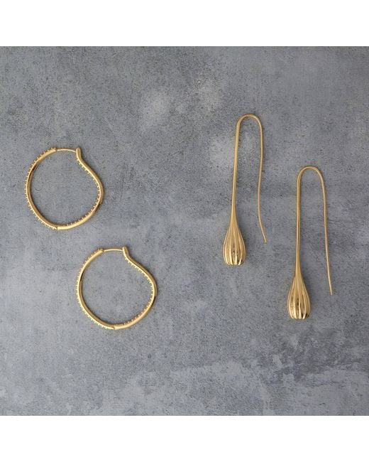 Hye Jane Jewelry White Pod Threader Earrings