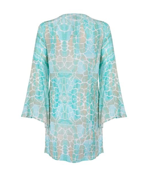 Sophia Alexia Blue Aqua Pebbles Formentera Beach Cover Up