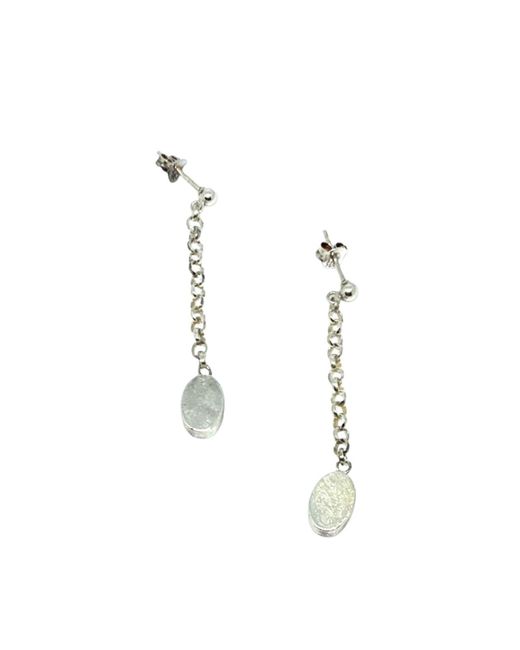 Tg-Jewellery by Tamara Gervasio Metallic Oval Drop Earrings — Sterling